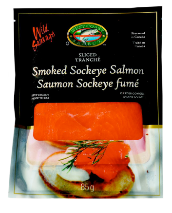 SMOKED WILD SALMON 85g WEST COAST SELECT FROZEN